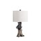 Edge Collections - Grey - Polyresin Bear On A Tree Table Lamp - 1 Piece
